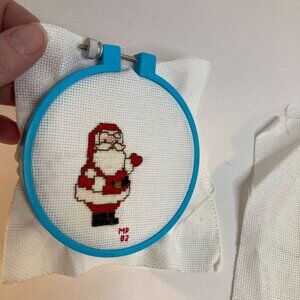 Vintage Cross Stitch Alphabet‎ A - Z Unframed & Santa & Mrs Claus 6 - 7" (28)